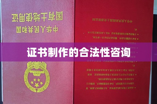 东宝证书制作的合法性咨询